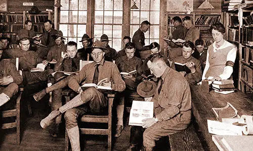 GGA Image ID # 194985225a Women Are Serving as Librarians in Some of the Camps.