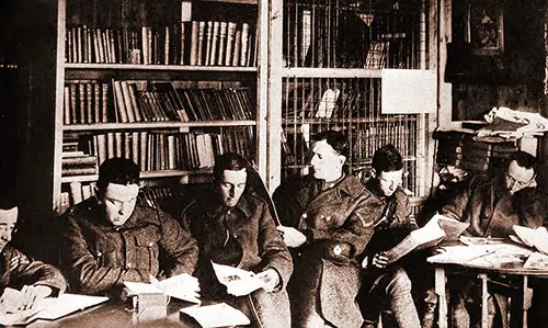 GGA Image ID # 194b1f0111 A Corner in the Library of the Canadian Soldiers’ College, Seaford, Sussex, England.