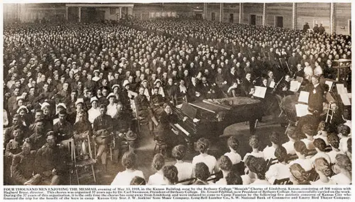 GGA Image ID # 188207444c Four Thousand Men Enjoying the Messiah, Evening of 13 May 1918 in the Kansas Building.