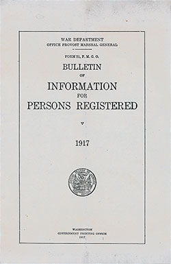 GGA Image ID # 1821a254f3 Front Cover, Bulleting of Information fro Person Registered, 1917, Form 21 PMGO.