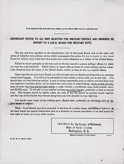 GGA Image ID # 18da246561 Important Notice to All Men Selected for Military Service