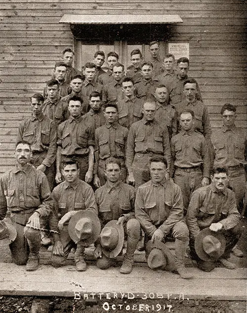 GGA Image ID # 19e034c505 Battery D, 308th Field Artillery, October 1917, Group 2