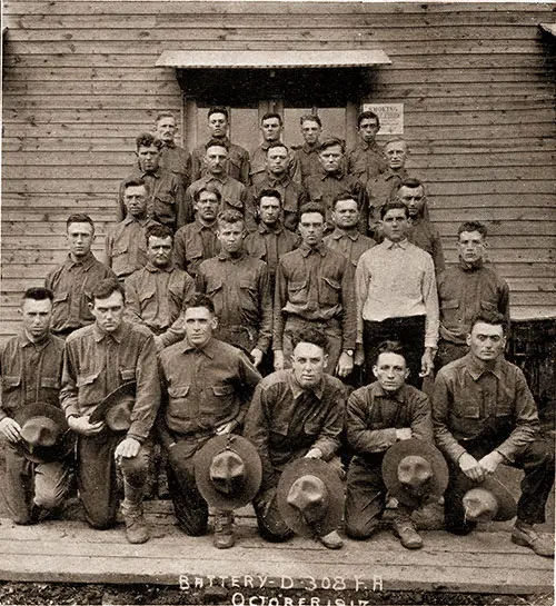 GGA Image ID # 19e05c570f Battery D, 308th Field Artillery, October 1917, Group 3