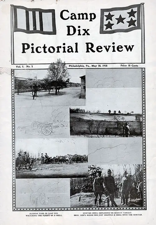 GGA Image ID # 18b1d17a32 Front Cover, Camp Dix Pictorial Review, 20 May 1918.