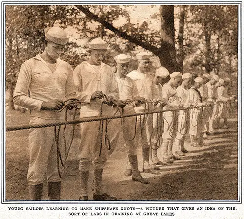 GGA Image ID # 18446edce4 Young Sailors Learning to Make Shipshape Knots