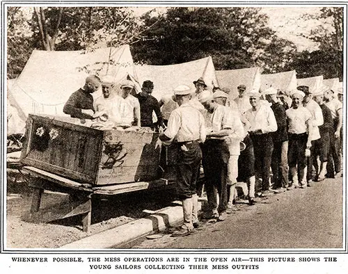 GGA Image ID # 1845015c1d This Picture Shows the Young Sailors Collecting Their Mess Outfits.