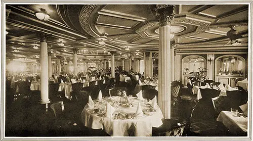 GGA Image ID # 194fe209b7 Lower Dining Saloon of the Lusitania, Torpedoed and Sunk on 7 May.