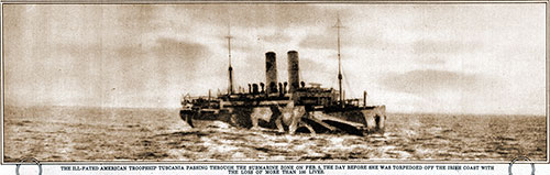 GGA Image ID # 1953e04786 The Ill-Fated American Troopship Tuscania Passing Through the Submarine Zone on 5 February 1918