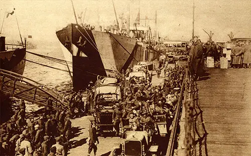 GGA Image ID # 1958ef73b8 A fleet of Camouflaged American Transports That Have Arrived Safely at the Liverpool Docks