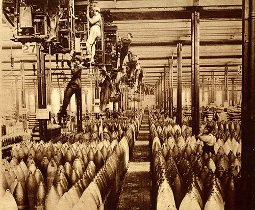 GGA Image ID # 195b4f22d1 Girls at Work on the Traveling Cranes in One of the Great British Shell Factories.