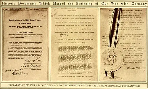 GGA Image ID # 195bcbf5a5 Historic Documents Which Marked the Beginning of Our War with Germany.