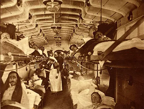 GGA Image ID # 195beb5009 Hospital Express Train of the British Red Cross Provided with Nurses, Doctors, and Every Comfort, Speeding toward the Coast Where the Wounded Were to Be Taken to England.