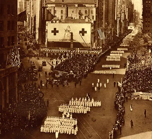 GGA Image ID # 195c33a65a President Wilson Led and Reviewed the Great Red Cross Parade in New York at the Opening of the Second War Fund Campaign.