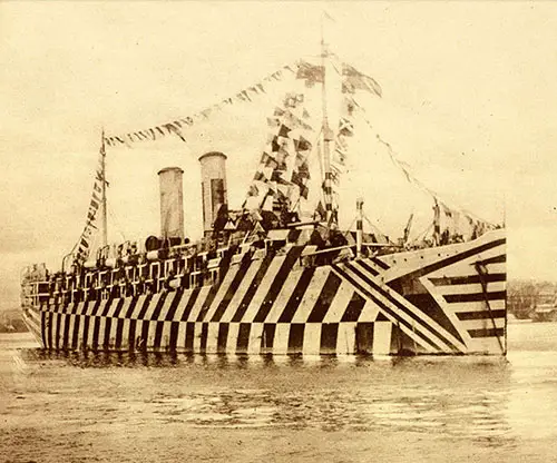 GGA Image ID # 195d3d7fb6 The Zebra Striped British Transport Osterley as She Appeared in New York Harbor November 11, 1918.