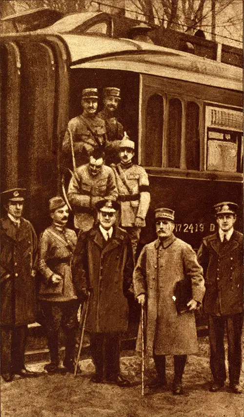 GGA Image ID # 195e6a2b7e Marshal Foch, Carrying the Signed Armistice, Preparing to Take the Train for Paris.
