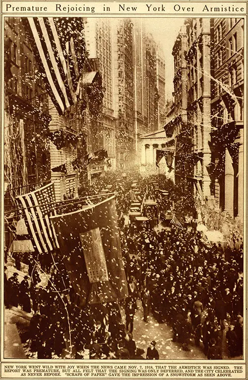 GGA Image ID # 195e93445c Premature Rejoicing in New York over Armistice.