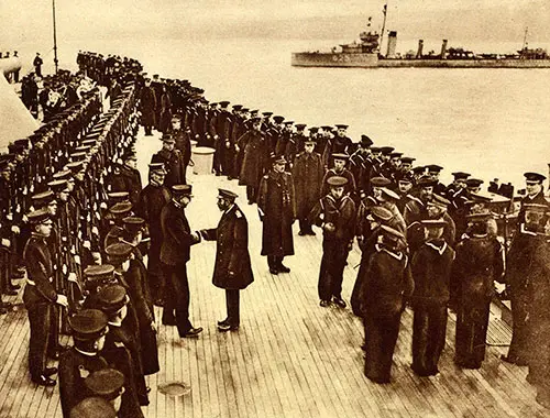 GGA Image ID # 1960981f9c U. S. Admiral Rodman, Accompanied by Admiral Sims, Extending a Cordial Greeting to King George of England