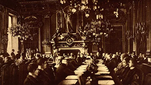 GGA Image ID # 1962f13067 The Salle De La Paix in the Quai D’orsay, Paris, Where the Delegates to the Peace Congress Are Here Seen Assembled.