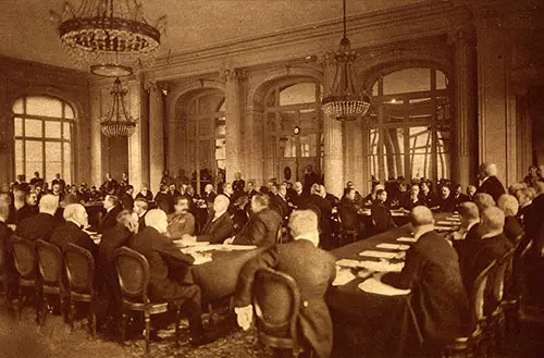 GGA Image ID # 1964312047 President of the Peace Conference, Premier Clemenceau, Addressing the German Delegates at the Trianon Palace Hotel, Versailles, May 7, 1919