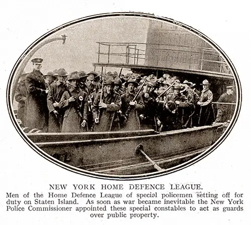 GGA Image ID # 18faa0cdd7 New York Home Defense League. Men of the Home Defense League of Special Policemen Setting off for Duty on Staten Island.