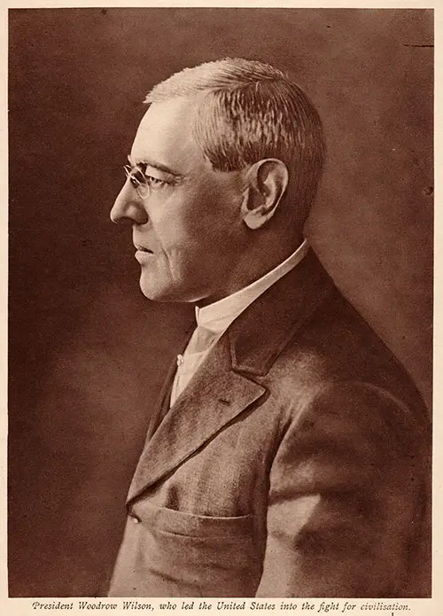 GGA Image ID # 18fdef2c74 Portrait of President Woodrow Wilson, Who Led the United States into the Fight for Civilization.