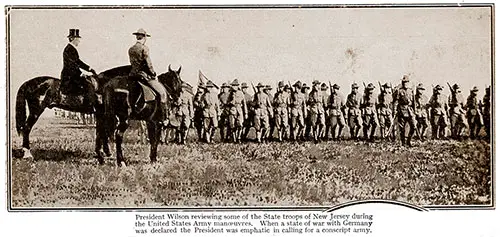 GGA Image ID # 1902f1c2f3 President Wilson Reviewing Some of the State Troops of New Jersey during the United States Army Manœuvres.