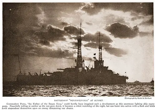 GGA Image ID # 184ec51fb8 Battleship "Pennsylvania” at Sunset.