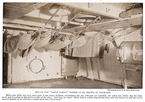 GGA Image ID # 184fbb5212 Men on the “North Dakota” Turned in on Bielets in Casemates.