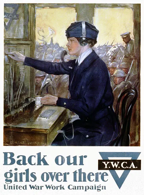 GGA Image ID # 1984d30c02 Back Our Girls Over There United War Work Campaign Poster.