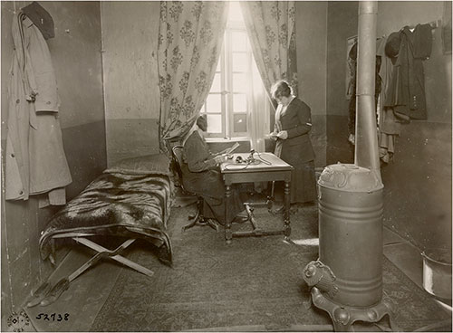 GGA Image ID # 199cc4c294 Rest Room for Women Operators at General Headquarters, Signal Corps, Chaumont, Haute Marne, France.