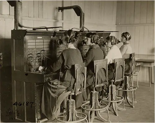 GGA Image ID # 1989a861cf. Click to View a Larger Image. Women Telephone Operators, Signal Corps, at Bassens Docks, Bassens, Gironde, France.