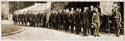 GGA Image ID # 18dbc4b7bd Members of a “Silk Stocking" Division of the Draft Army ( Local Board Division No. 129) Lined up in Front of Their Headquarters at the American Museum of Natural History, Before Their Departure for Yaphank.