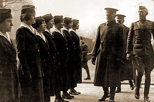 GGA Image ID # 1978153da4 Gen. John Pershing, Commander of the American Expeditionary Forces in France during World War I, Reviews American Female Telephone Operators.