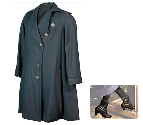 GGA Image ID # 23783a80b2 Uniform Overcoat and Boots Worn by Adel Hoppock, 1918.