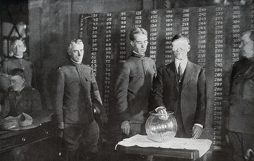 GGA Image ID # 1821efa665 Drawing the First Number - World War I Draft
