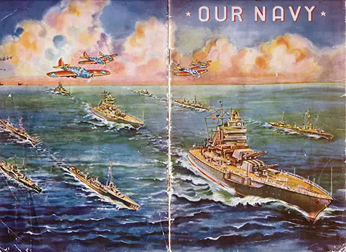 GGA image ID # 1d64f4bd47 Front Cover, Our Navy: The United States Navy in 1945 Brochure.