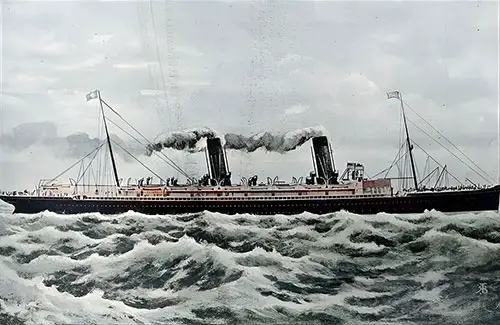 The RMS Campania at Sea.