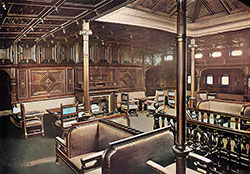 Passengers Gambling in a Steamship Smoking Room, 1890s.