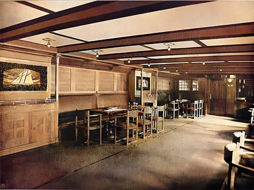 First Class Smoking Room on the SS Meteor.