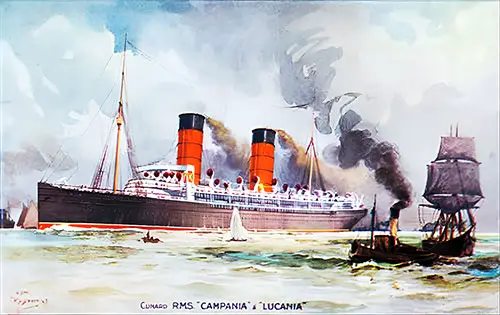 Cunard Sister Ships RMS Campania & Lucania.