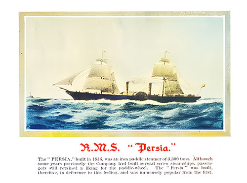 The RMS Persia, Built in 1856, Was an Iron Paddle Steamer of 3,300 Tons.