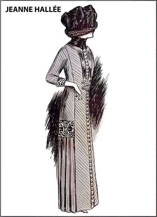 Coat Dress by Jeanne Hallée, Developed in Navy Blue Serge.