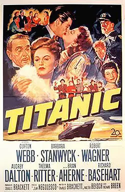 Titanic (1953) Film Poster, LR, 250px, Archival Use.