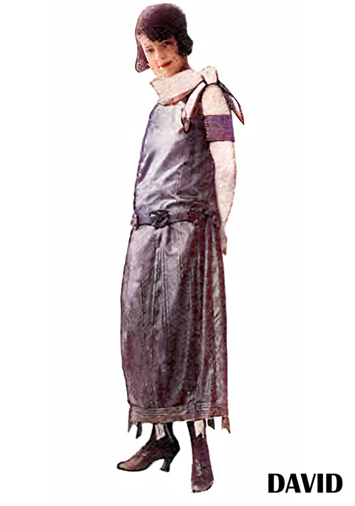 GGA Image ID # 1a362509c9 A Charmingly Finished Taffeta Gown by David.