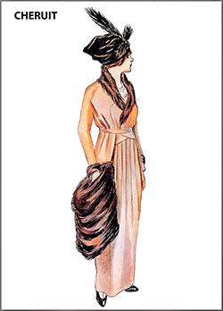 Suit of Warm Brown Duvetyn by Cheruit.