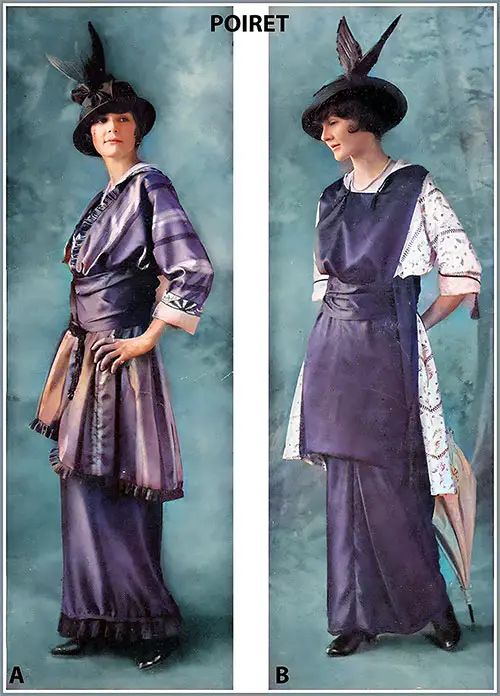 Silk Frock and Afternoon Frock by Poiret.