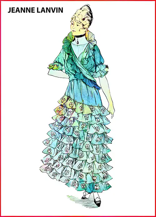 The Ruffled Crinoline Skirts of 1830 Have Been Revived by Jeanne Lanvin, the Modiste to Youth.