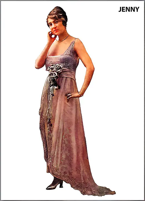 Evening Gown of Gold Lace, Pink Satin, and Cloth of Gold.