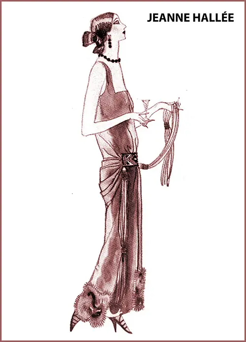 Jeanne Hallée Again Utilizes the Egyptian Influence in This Gown.