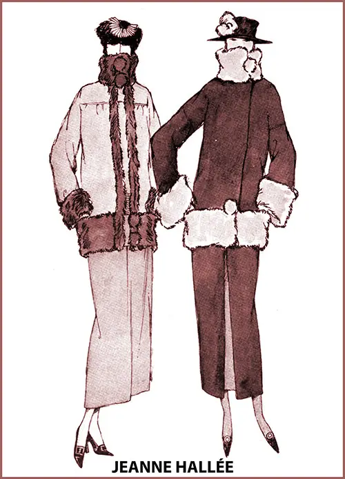 New Three-piece Costumes by Jeanne Hallée.